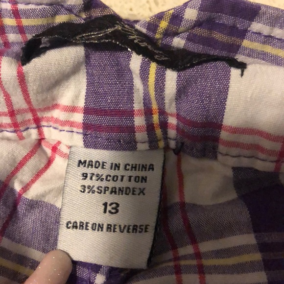 2 Pairs of Purple Plaid Shorts - Picture 4 of 4